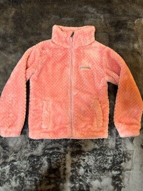 Columbia Coral Pink Plush Fleece Jacket